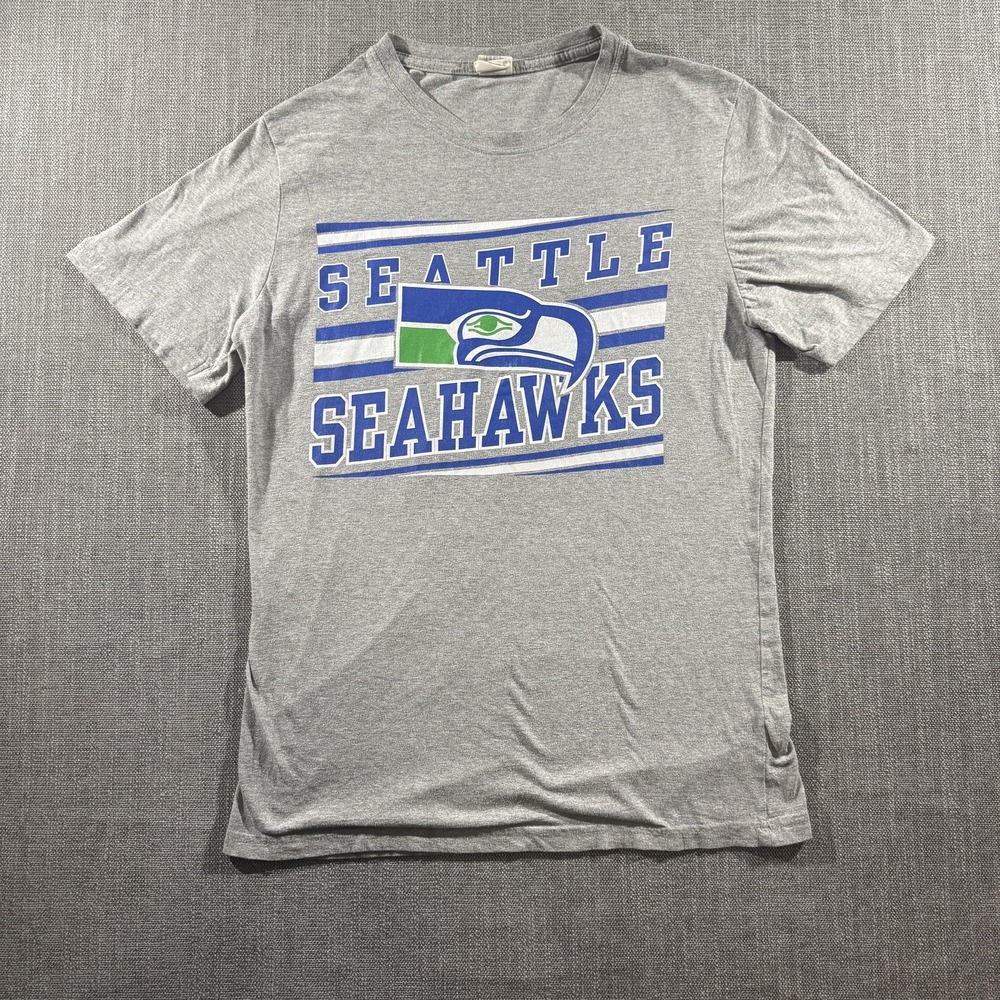 Seattle Seahawks Shirt Mens Small Gray NFL Football Ultra Game Tee Crewneck